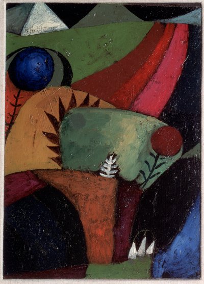 Kolme sinikelloa - maalaus tekijältä Paul Klee