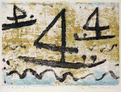 Kolme neloset Purjehdus tekijältä Paul Klee