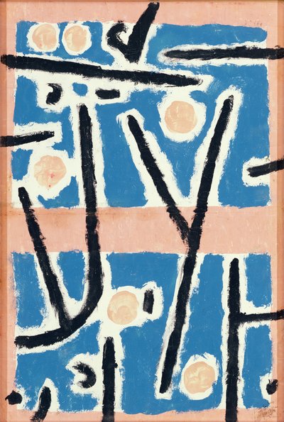 Nimetön (Signs of Growth) 1937 (värillinen tahna, tempera ja liitu paperille) tekijältä Paul Klee