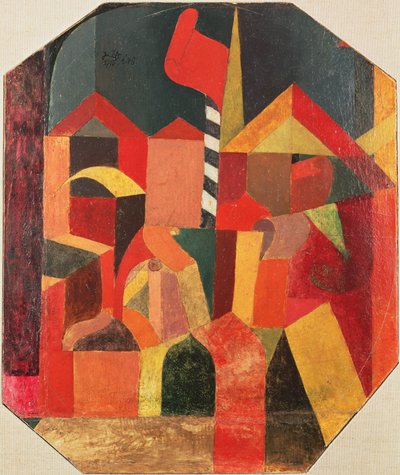 Punaisen lipun kanssa tekijältä Paul Klee