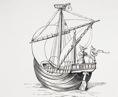 1400-luvun purjelaiva. tekijältä Paul Lacroix