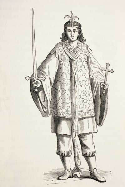 Prester Johanneksen sivu. Prester Johannes tunnettiin myös nimellä Presbyter Johannes. tekijältä Paul Lacroix