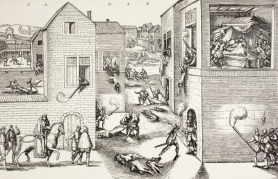 Pyhän Bartholomeuksen päivän verilöyly elokuussa tekijältä Paul Lacroix