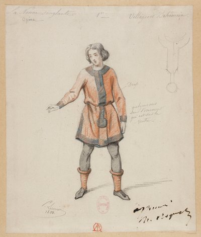 Gounod - Verinen nunna - Neljä pukumallia Paul Lormierilta - 1. Böömiläinen kyläläinen tekijältä Paul Lormier
