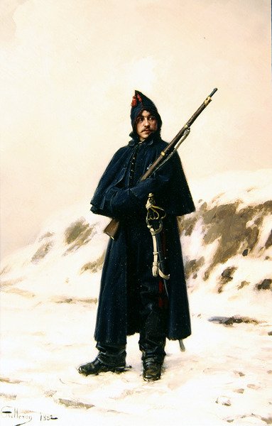 Sotilas lumessa tekijältä Paul Louis Narcisse Grolleron