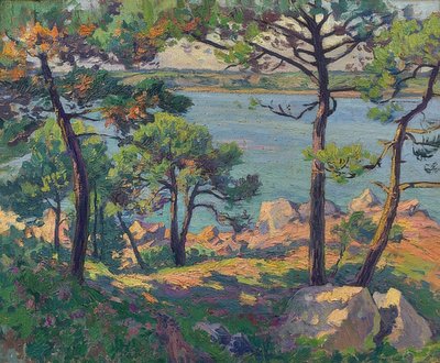 Männyt Trieux-joella. 1913 tekijältä Paul Madeline