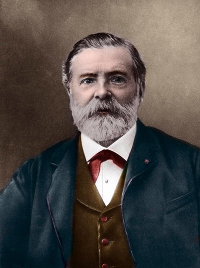 Etienne-Jules Mareyn muotokuva (1830-1904); englantilainen tiedemies ja kronovalokuvaaja; sfygmografin keksijä ja valokuvauksen ja elokuvan pioneeri. Kuva: Nadar, Paul (1856-1939). Digitaalinen väritys. tekijältä Paul Nadar