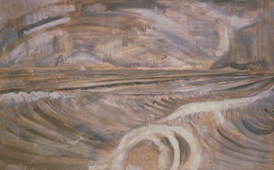 Dymchurch, n. 1921 (öljy kankaalle) tekijältä Paul Nash