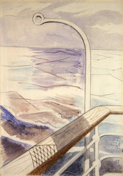 Shiprail (kynä ja akvarelli paperille) tekijältä Paul Nash