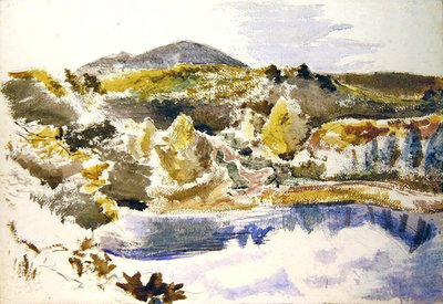 Sininen allas (akvarelli paperille) tekijältä Paul Nash