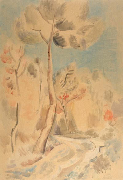Pine (kynä ja akvarelli paperille) tekijältä Paul Nash