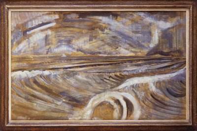 Waves at Dymchurch, n. 1920-21 (öljy kankaalle) tekijältä Paul Nash