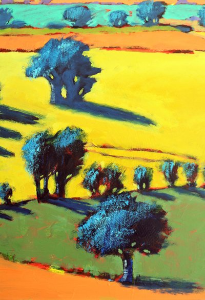 Cotswold Way lähikuva 5 (akryyli aluksella) tekijältä Paul Powis