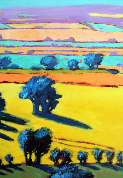 Cotswold Way lähikuva 6 (akryylia aluksella) tekijältä Paul Powis