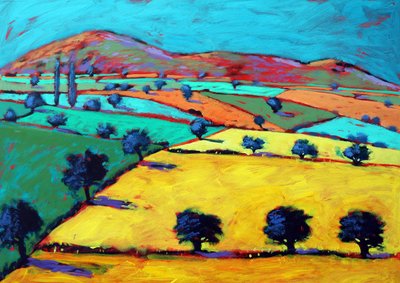 Golden Valley (akryylia aluksella) tekijältä Paul Powis