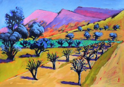 Provence, 2021 (akryyli paperille) tekijältä Paul Powis