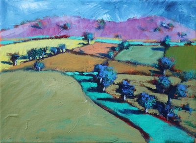 Swineyard Hill, 2021 (akryyli kankaalle) tekijältä Paul Powis