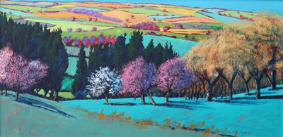 Teme Valley April (akryyli aluksella) tekijältä Paul Powis