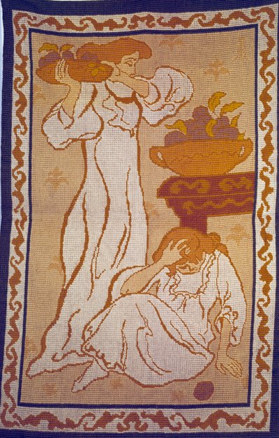 Naiset valkoisessa kuvakudoksessa, Paul Ranson (1864-1909) 1900-luvun Pariisi, kaupungin modernin taiteen museo tekijältä Paul Elie Ranson