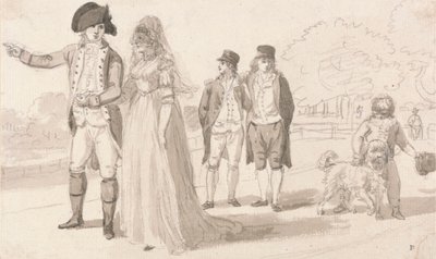 Perhe Hyde Parkissa tekijältä Paul Sandby