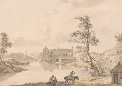 Askeaton Abbey lähellä Limerickiä, Irlantia Deel-joen varrella tekijältä Paul Sandby