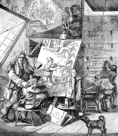 Burleski burleskille, 1753. tekijältä Paul Sandby