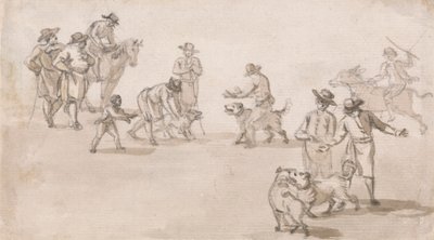 Figuuriryhmä: Taistelu tekijältä Paul Sandby