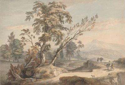 Italialainen maisema matkustajien kanssa nro. 2 tekijältä Paul Sandby