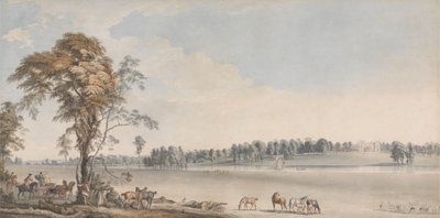 Luoteisnäkymä Wakefield Lodgesta Whittlebury Forestissa, Northamptonshiressa tekijältä Paul Sandby