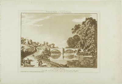 Overton Bridge / Dee-joen yli, Denbighin ja Flintshiren rajoilla tekijältä Paul Sandby