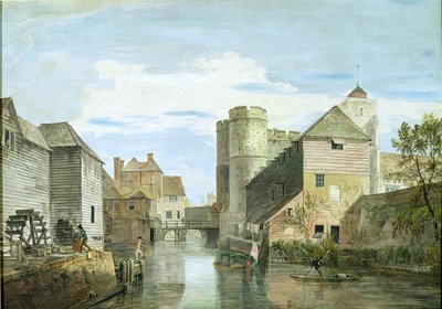 The Westgate, Canterbury (vartalonväri paperilla) tekijältä Paul Sandby