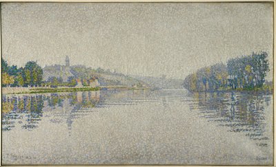 Jokirannat. Seine Herblayn kohdalla (maalaus kankaalle) tekijältä Paul Signac