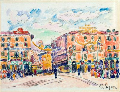 Kaupungin aukio, v1925. tekijältä Paul Signac