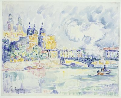Seine, Trocadéro ja Pont de Passy Pariisissa tekijältä Paul Signac