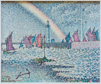 Sisäänkäynti Honfleurin satamaan tekijältä Paul Signac
