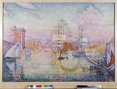 Sisäänkäynti Marseillen satamaan. Paul Signacin maalaus (1895-1935) tekijältä Paul Signac