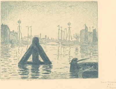 Satama Hollannissa - Flushing (La balise - En Holland, Flessingue) tekijältä Paul Signac