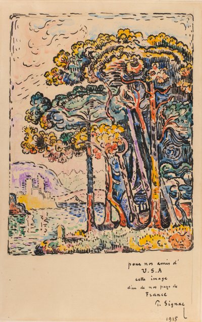 Maisema, 1915. tekijältä Paul Signac