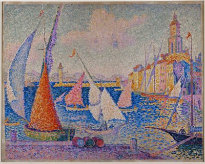Le Quai, St. Tropez (öljyä kankaalle) tekijältä Paul Signac