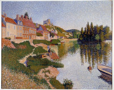 Les Andelys, pankki Paul Signacin (1863-1935) maalaus 1886 su. 0,65x0,81 m Pariisi, musee d