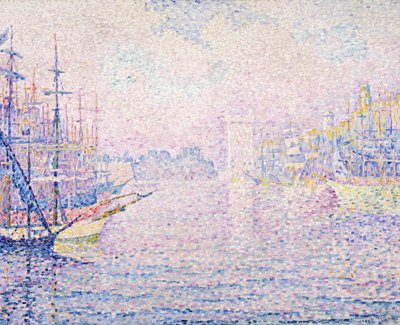 Marseillen satama, Aamun sumu, 1906 tekijältä Paul Signac