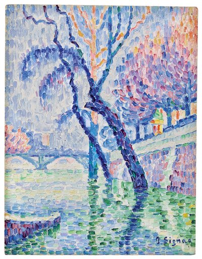Arts Bridge, tulva, 1930 tekijältä Paul Signac
