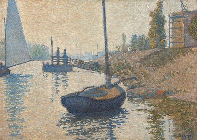 Ponton de la Félicité bei Asnières (Opus nro 143). 1886 tekijältä Paul Signac