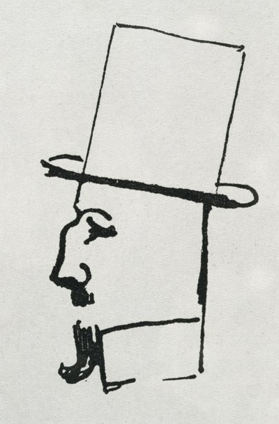 Félix Fénéonin muotokuva (muste paperille) tekijältä Paul Signac