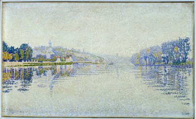 Riverside, Seine ja Herblay Painting Paul Signac (1863-1935) 1889 Sun. 0,33x0,55 m Pariisi, musee d