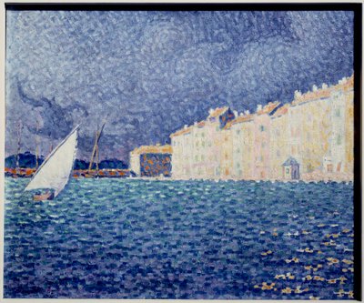 Paul Signacin (1863-1935) Saint Tropezin maalaus 1895 Saint Tropezin Annonciaden museo tekijältä Paul Signac