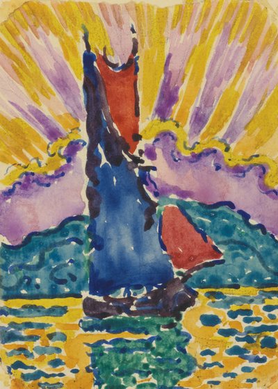 Sunset LÉventail, n. 1905 tekijältä Paul Signac
