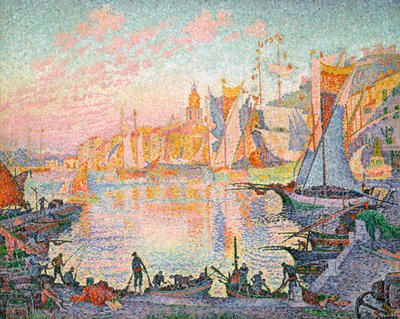 Saint-Tropezin satama, 1901-1902 tekijältä Paul Signac