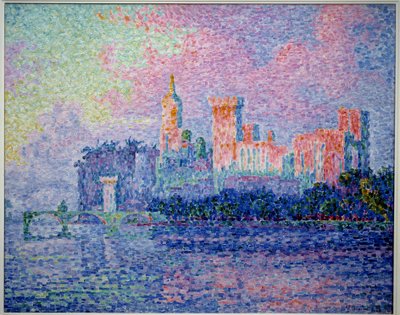Paavien linna Avignonissa. Paul Signacin maalaus (1863-1935) tekijältä Paul Signac