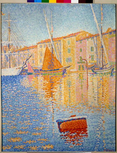 Punainen poiju (Saint Tropez). Paul Signacin maalaus (1863-1935) tekijältä Paul Signac